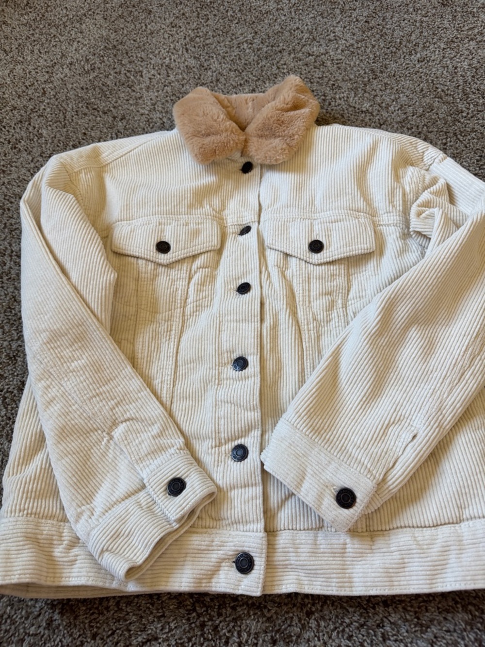 PACSUN CORDUROY SHERPA LINED JACKET